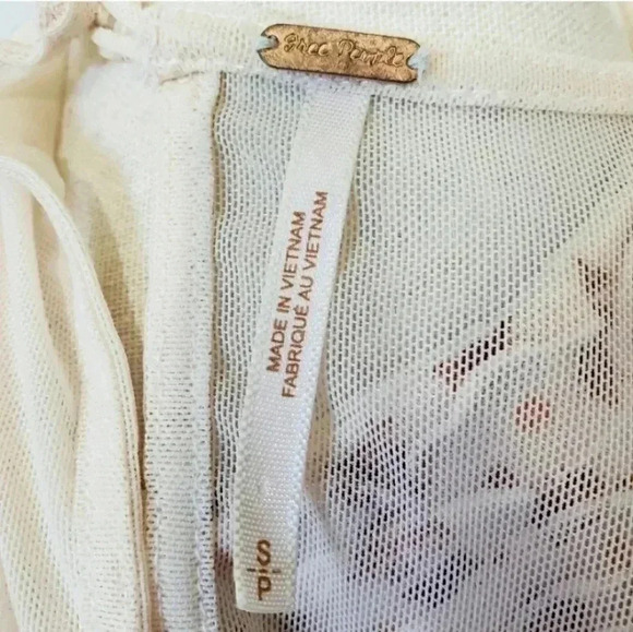 Free People Bodycon Ruched Florsl Ruffle Shimmy Dress - Picture 6 of 7